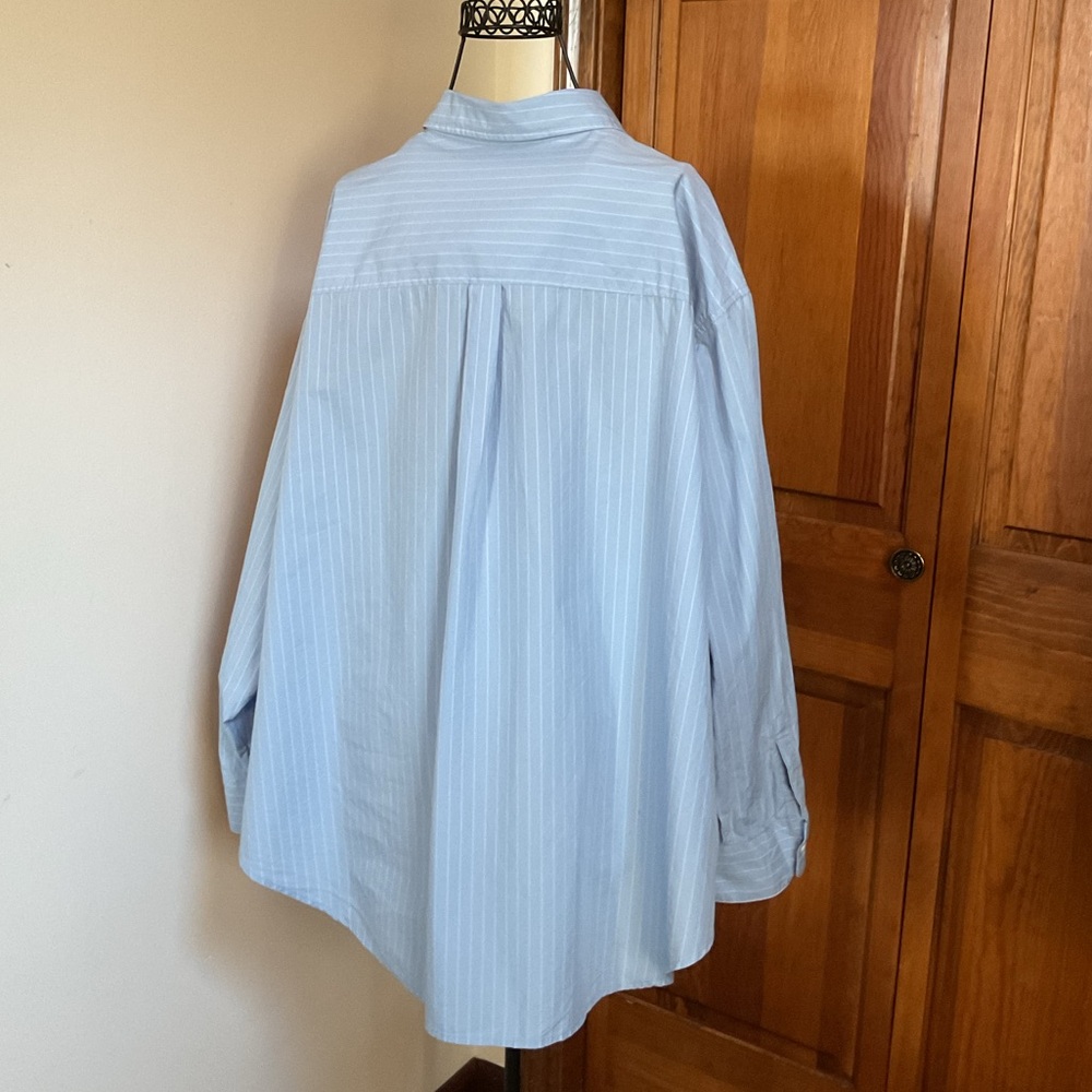 Light Blue Button Down Shirt with Pearls - Picture 3 of 7